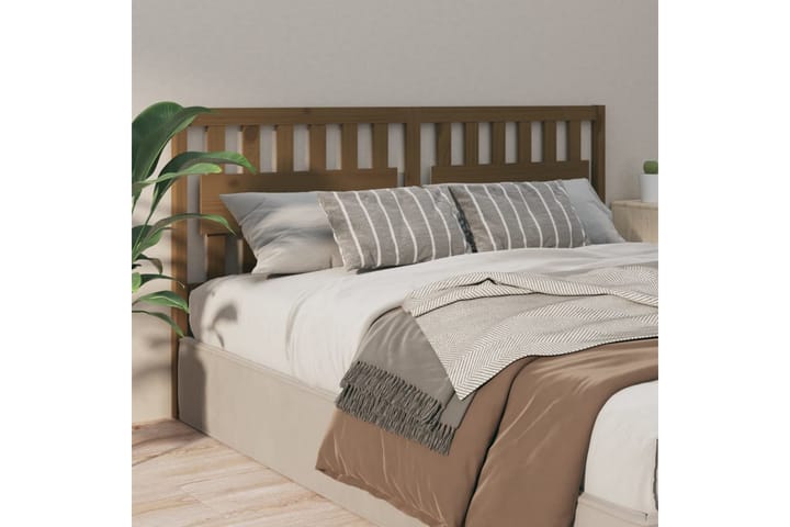 Sängynpääty hunajanruskea 125,5x4x100 cm täysi mänty - Ruskea - Huonekalut - Sänky - Sängyn lisävarusteet & sängynpäädyt - Sängynpääty