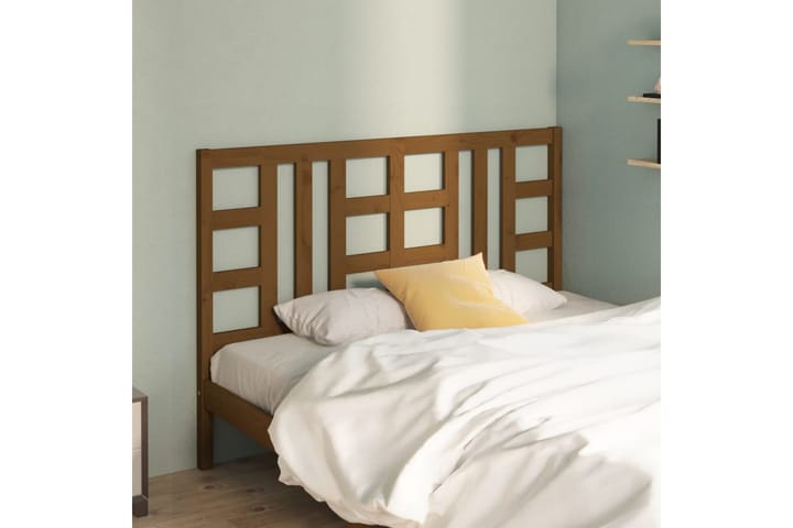 Sängynpääty hunajanruskea 141x4x100 cm täysi mänty - Ruskea - Huonekalut - Sänky - Sängyn lisävarusteet & sängynpäädyt - Sängynpääty