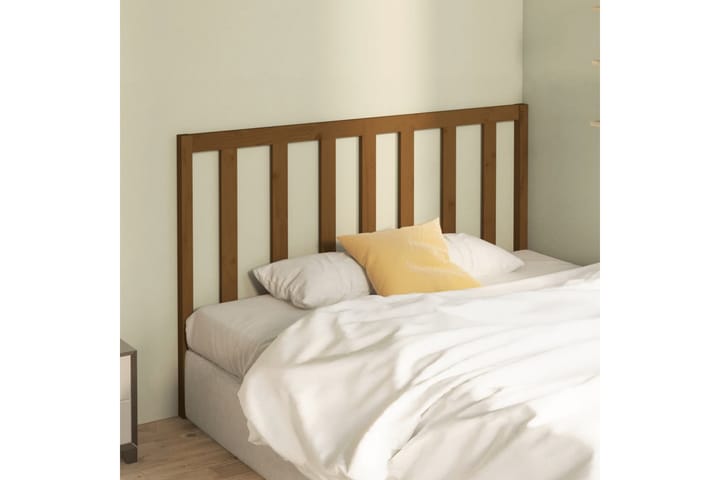 Sängynpääty hunajanruskea 141x4x100 cm täysi mänty - Ruskea - Huonekalut - Sänky - Sängyn lisävarusteet & sängynpäädyt - Sängynpääty