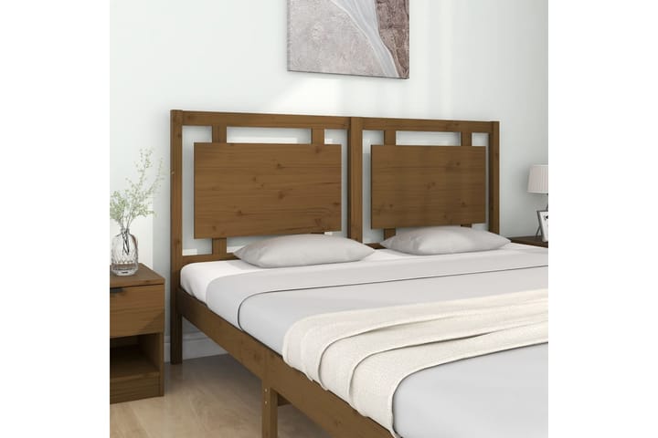 Sängynpääty hunajanruskea 165,5x4x100 cm täysi mänty - Ruskea - Huonekalut - Sänky - Sängyn lisävarusteet & sängynpäädyt - Sängynpääty