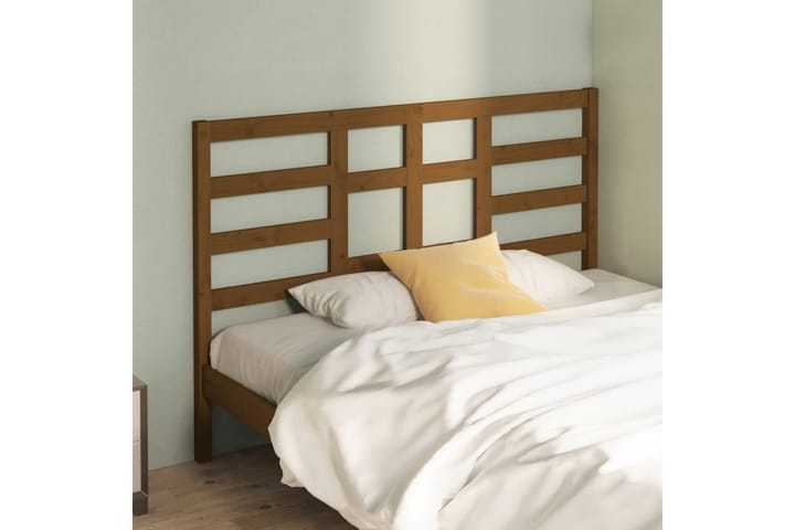 Sängynpääty hunajanruskea 166x4x104 cm täysi mänty - Ruskea - Huonekalut - Sänky - Sängyn lisävarusteet & sängynpäädyt - Sängynpääty