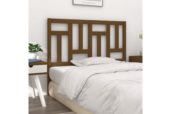 Sängynpääty hunajanruskea 205,5x4x100 cm täysi mänty - Ruskea - Huonekalut - Sänky - Sängyn lisävarusteet & sängynpäädyt - Sängynpääty