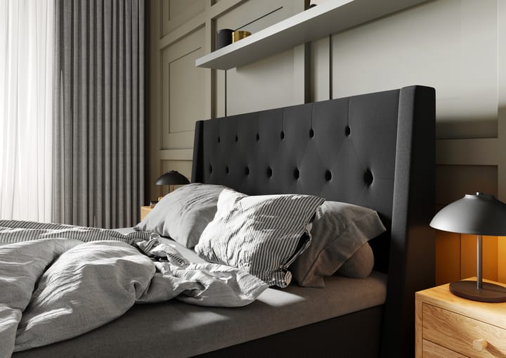 Sängynpääty Langham 180 cm - Musta - Huonekalut - Sängyt - Sängyn lisävarusteet & sängynpäädyt - Sängynpääty