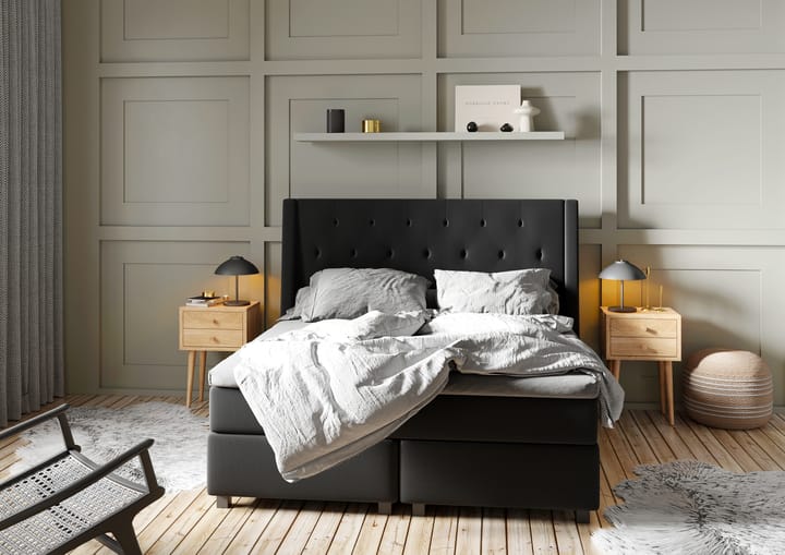 Sängynpääty Langham 180 cm - Musta - Huonekalut - Sängyt - Sängyn lisävarusteet & sängynpäädyt - Sängynpääty
