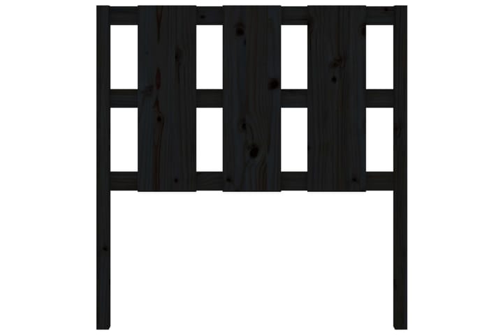 Sängynpääty musta 105,5x4x100 cm täysi mänty - Musta - Huonekalut - Sänky - Sängyn lisävarusteet & sängynpäädyt - Sängynpääty