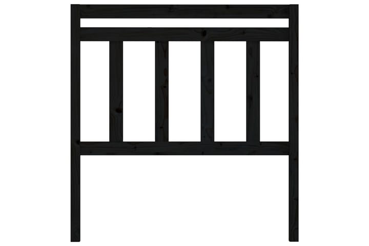 Sängynpääty musta 106x4x100 cm täysi mänty - Musta - Huonekalut - Sänky - Sängyn lisävarusteet & sängynpäädyt - Sängynpääty