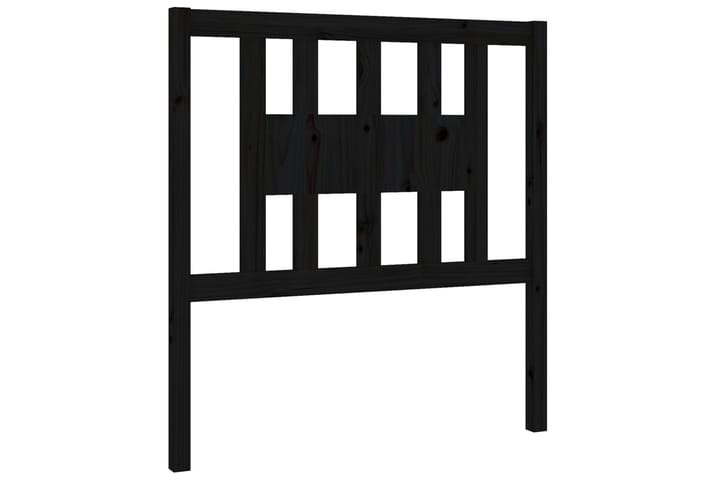 Sängynpääty musta 106x4x100 cm täysi mänty - Musta - Huonekalut - Sänky - Sängyn lisävarusteet & sängynpäädyt - Sängynpääty