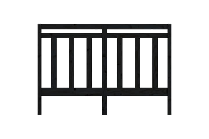 Sängynpääty musta 146x4x100 cm täysi mänty - Musta - Huonekalut - Sänky - Sängyn lisävarusteet & sängynpäädyt - Sängynpääty