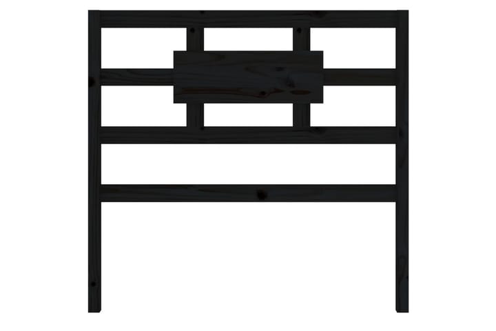 Sängynpääty musta 80,5x4x100 cm täysi mänty - Musta - Huonekalut - Sänky - Sängyn lisävarusteet & sängynpäädyt - Sängynpääty