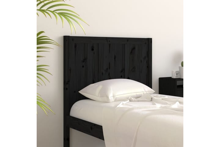 Sängynpääty musta 95,5x4x100 cm täysi mänty - Musta - Huonekalut - Sänky - Sängyn lisävarusteet & sängynpäädyt - Sängynpääty