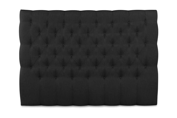 Sängynpääty Relax 180 cm Nappitoppaus Matala - Musta - Huonekalut - Sängyt - Sängyn lisävarusteet & sängynpäädyt - Sängynpääty