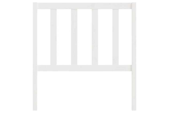 Sängynpääty valkoinen 106x4x100 cm täysi mänty - Valkoinen - Huonekalut - Sängyt - Sängyn lisävarusteet & sängynpäädyt - Sängynpääty