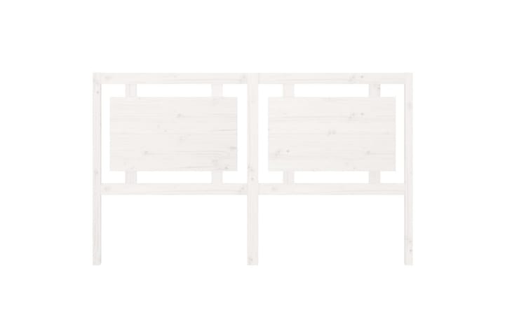 Sängynpääty valkoinen 165,5x4x100 cm täysi mänty - Valkoinen - Huonekalut - Sänky - Sängyn lisävarusteet & sängynpäädyt - Sängynpääty