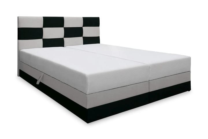 Sänkypaketti Mona 160x200 Säilytyksellä - Musta/Valkoinen - Huonekalut - Sänky - Sängyt säilytystilalla