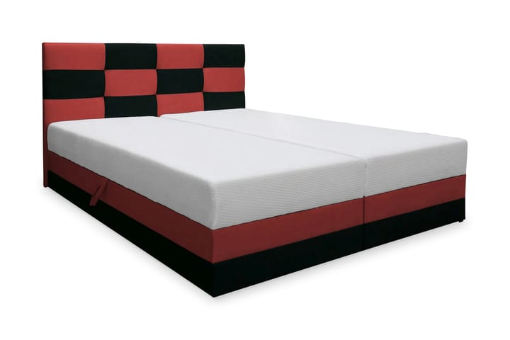 Sänkypaketti Mona 180x200 Säilytyksellä - Punainen/Musta - Huonekalut - Sänky - Sängyt säilytystilalla