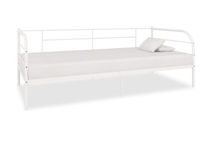 Päivävuoteenrunko valkoinen metalli 90x200 cm - Huonekalut - Sänky - Sänkykehikot & sängynrungot