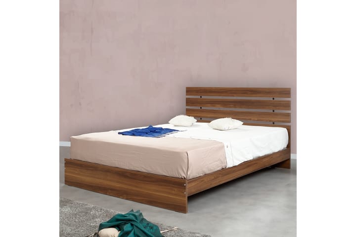 Sängynrunko Fugaza 145x205 cm - Tummanruskea - Huonekalut - Sänky - Sänkykehikot & sängynrungot