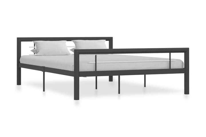 Sängynrunko harmaa ja valkoinen metalli 120x200 cm - Harmaa - Huonekalut - Sänky - Sänkykehikot & sängynrungot