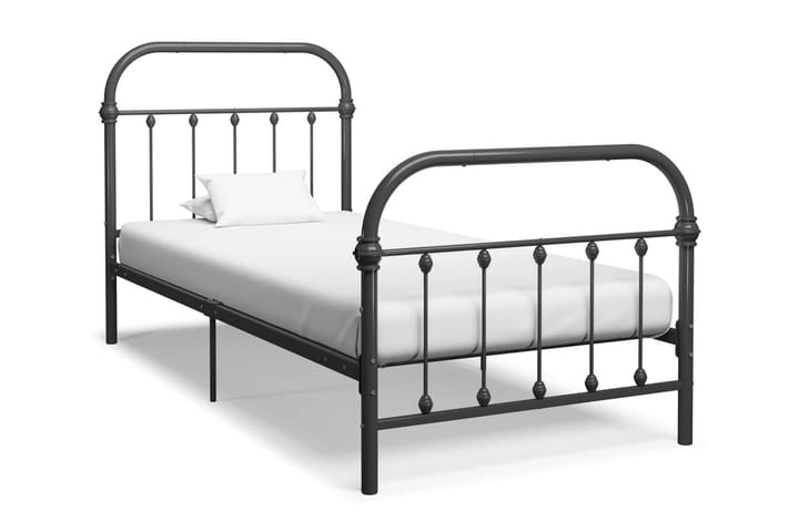 Sängynrunko harmaa metalli 100x200 cm - Huonekalut - Sänky - Sänkykehikot & sängynrungot
