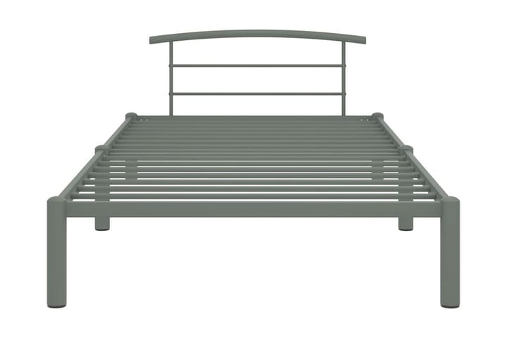 Sängynrunko harmaa metalli 100x200 cm - Harmaa - Huonekalut - Sänky - Sänkykehikot & sängynrungot