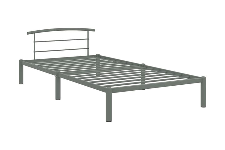 Sängynrunko harmaa metalli 100x200 cm - Harmaa - Huonekalut - Sänky - Sänkykehikot & sängynrungot