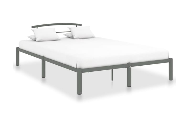 Sängynrunko harmaa metalli 140x200 cm - Harmaa - Huonekalut - Sänky - Sänkykehikot & sängynrungot