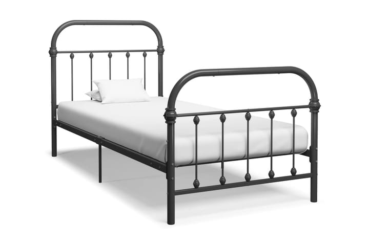Sängynrunko harmaa metalli 90x200 cm - Harmaa - Huonekalut - Sänky - Sänkykehikot & sängynrungot
