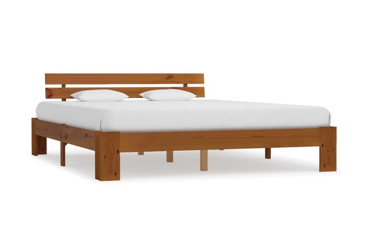 Sängynrunko hunajanruskea mänty 160x200 cm - Ruskea - Huonekalut - Sänky - Sänkykehikot & sängynrungot