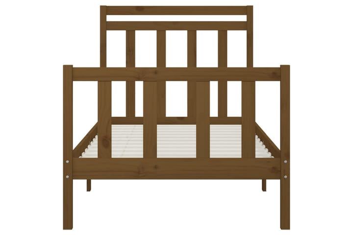 Sängynrunko hunajanruskea täysi mänty 100x200 cm - Ruskea - Huonekalut - Sängyt - Sänkykehikot & sängynrungot
