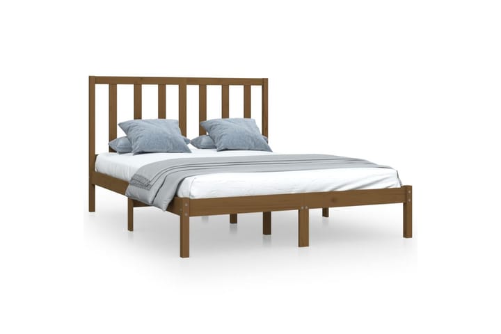 Sängynrunko hunajanruskea täysi mänty 120x200 cm - Ruskea - Huonekalut - Sänky - Sänkykehikot & sängynrungot