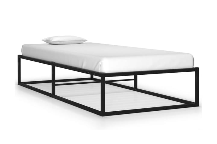 Sängynrunko musta metalli 100x200 cm - Musta - Huonekalut - Sänky - Sänkykehikot & sängynrungot