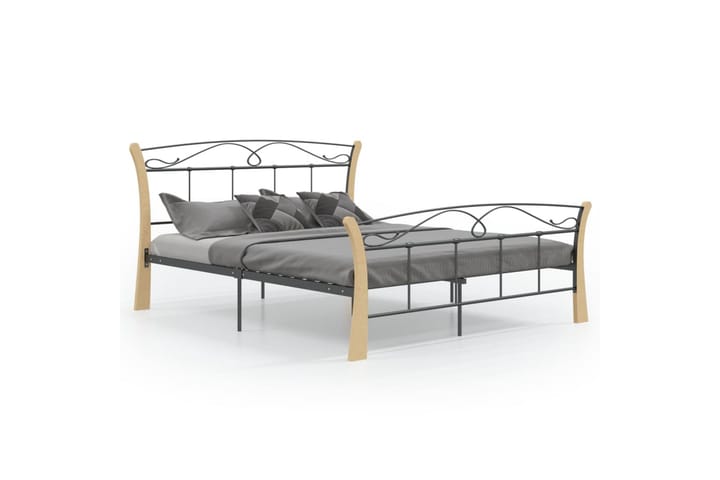 Sängynrunko musta metalli 140x200 cm - Huonekalut - Sängyt - Sänkykehikot & sängynrungot