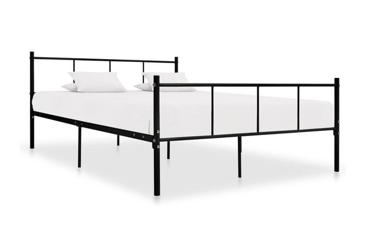 Sängynrunko musta metalli 140x200 cm - Musta - Huonekalut - Sängyt - Sänkykehikot & sängynrungot