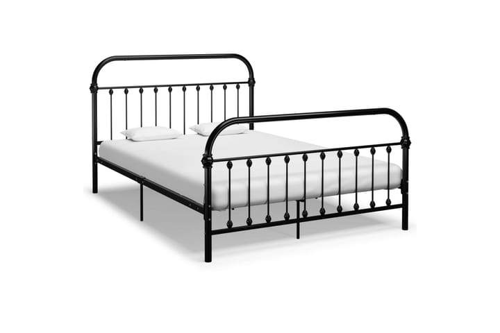 Sängynrunko musta metalli 160x200 cm - Huonekalut - Sängyt - Sänkykehikot & sängynrungot