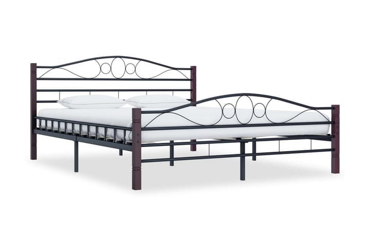 Sängynrunko musta metalli 160x200 cm - Musta - Huonekalut - Sänky - Sänkykehikot & sängynrungot