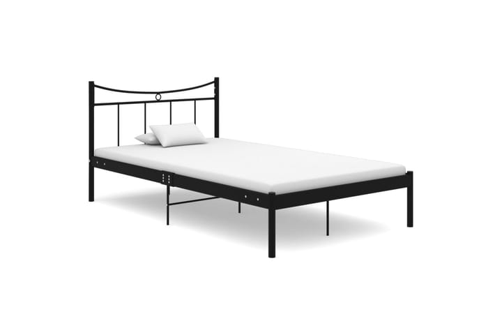 Sängynrunko musta metalli ja vaneri 120x200 cm - Huonekalut - Sänky - Sänkykehikot & sängynrungot