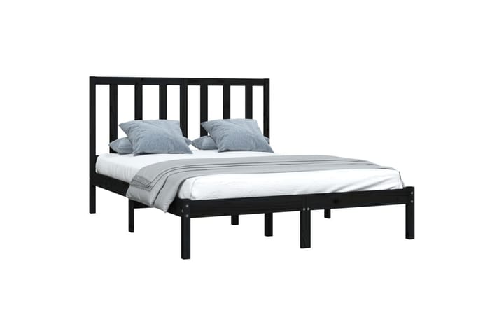 Sängynrunko musta täysi mänty 120x200 cm - Musta - Huonekalut - Sänky - Sänkykehikot & sängynrungot