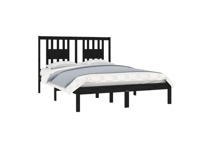 Sängynrunko musta täysi mänty 120x200 cm - Musta - Huonekalut - Sänky - Sänkykehikot & sängynrungot