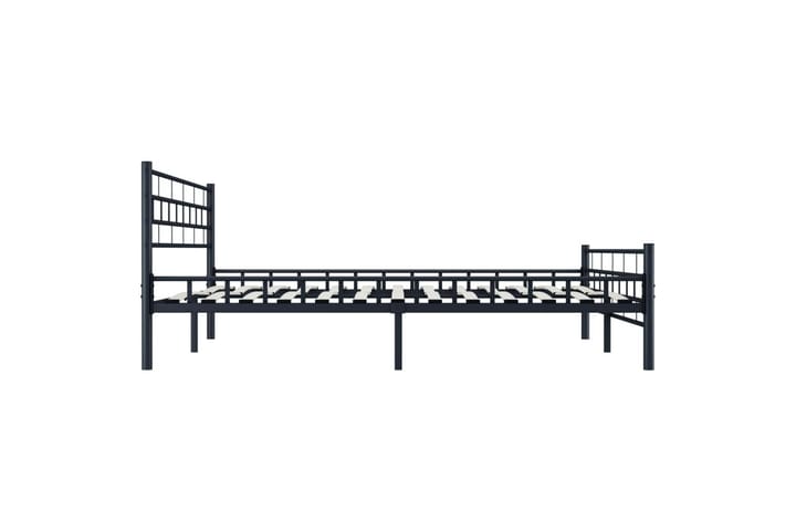 Sängynrunko musta teräs 200x200 cm - Musta - Huonekalut - Sängyt - Sänkykehikot & sängynrungot