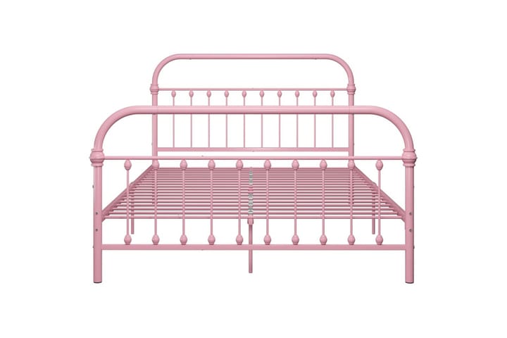 Sängynrunko pinkki metalli 120x200 cm - Huonekalut - Sängyt - Sänkykehikot & sängynrungot