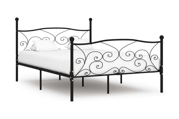 Sängynrunko sälepohjalla musta metalli 120x200 cm - Musta - Huonekalut - Sänky - Sänkykehikot & sängynrungot