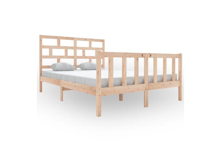 Sängynrunko täysi mänty 140x200 cm - Ruskea - Huonekalut - Sänky - Sänkykehikot & sängynrungot
