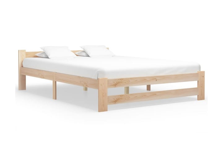 Sängynrunko täysi mänty 160x200 cm - Ruskea - Huonekalut - Sänky - Sänkykehikot & sängynrungot