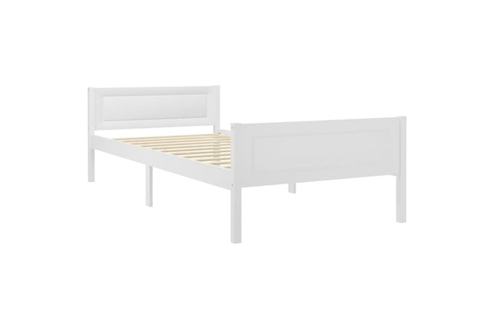 Sängynrunko täysi mänty valkoinen 100x200 cm - Valkoinen - Huonekalut - Sänky - Sänkykehikot & sängynrungot