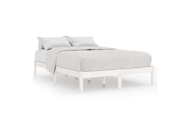 Sängynrunko täysi mänty valkoinen 120x190 cm UK Small Double - Valkoinen - Huonekalut - Sängyt - Sänkykehikot & sängynrungot