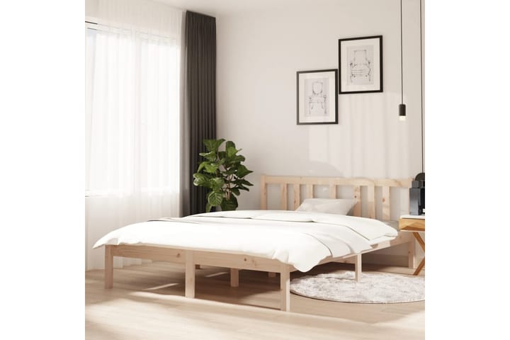 Sängynrunko täysi puu 120x190 cm 4FT Small Double - Ruskea - Huonekalut - Sänky - Sänkykehikot & sängynrungot