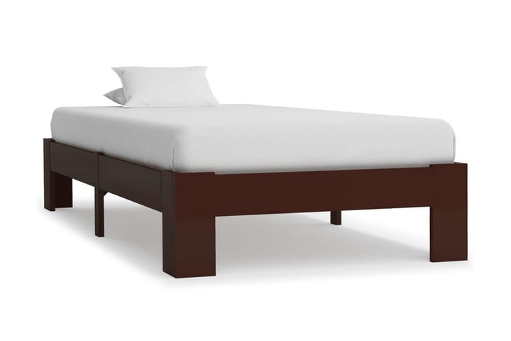 Sängynrunko tummanruskea mänty 100x200 cm - Ruskea - Huonekalut - Sängyt - Sänkykehikot & sängynrungot