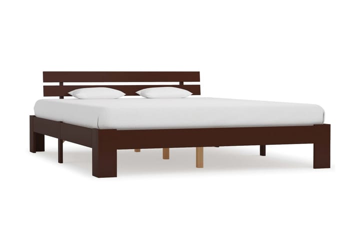 Sängynrunko tummanruskea mänty 180x200 cm - Ruskea - Huonekalut - Sänky - Sänkykehikot & sängynrungot