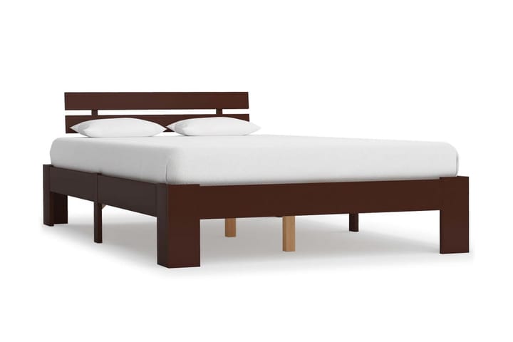 Sängynrunko tummanruskea täysi mänty 120x200 cm - Ruskea - Huonekalut - Sängyt - Sänkykehikot & sängynrungot
