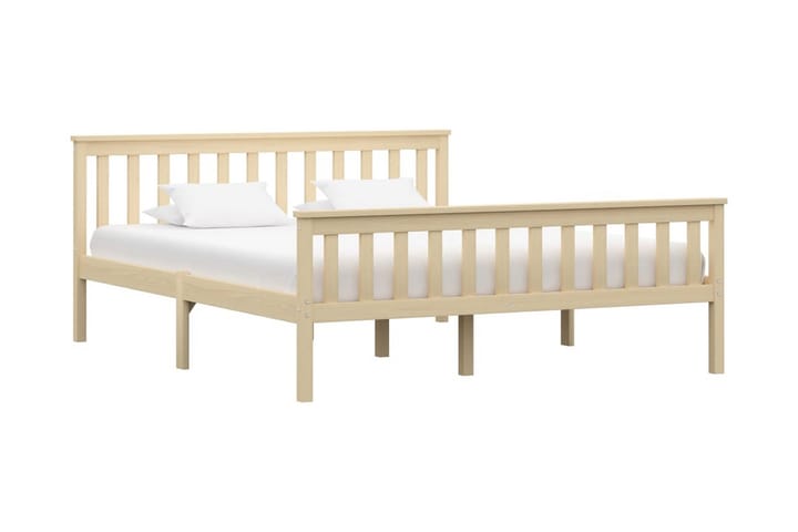 Sängynrunko vaalea täysi mänty 180x200 cm - Ruskea - Huonekalut - Sänky - Sänkykehikot & sängynrungot